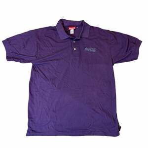 Vintage Coca-Cola Purple Embroidered Logo Polo Shirt Size L